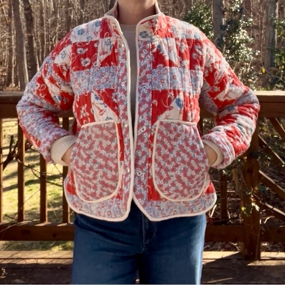 Patchwork Quilted Women's Jacket - Picture 6 of 7